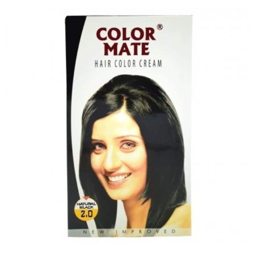 Buy Color Mate Hair Color Cream - Natural Black 2.0 online Australia [ AU ] 