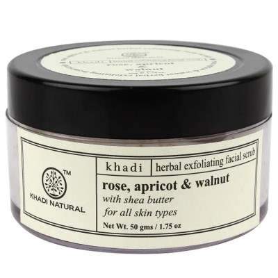 Buy Khadi Natural Rose & Apricot Walnut Exfoliating Facial Scrub online Australia [ AU ] 