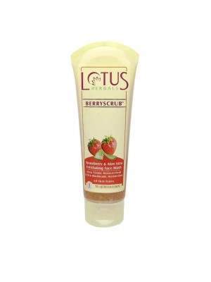Buy Lotus Herbals BERRYSCRUB Strawberry & Aloe Vera Exfoliating Face Wash online Australia [ AU ] 