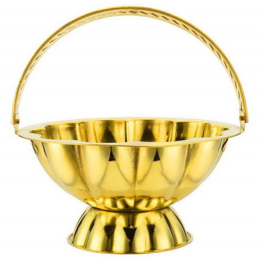 Buy Muthu Groups Brass Flower Basket Lotus online Australia [ AU ] 