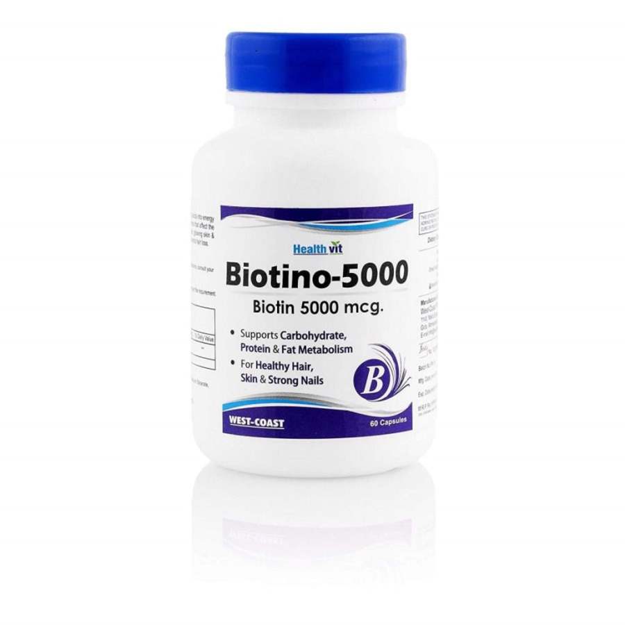 Buy Healthvit Biotin 5000mcg 60 Capsules For Hair, Skin & Nails online Australia [ AU ] 