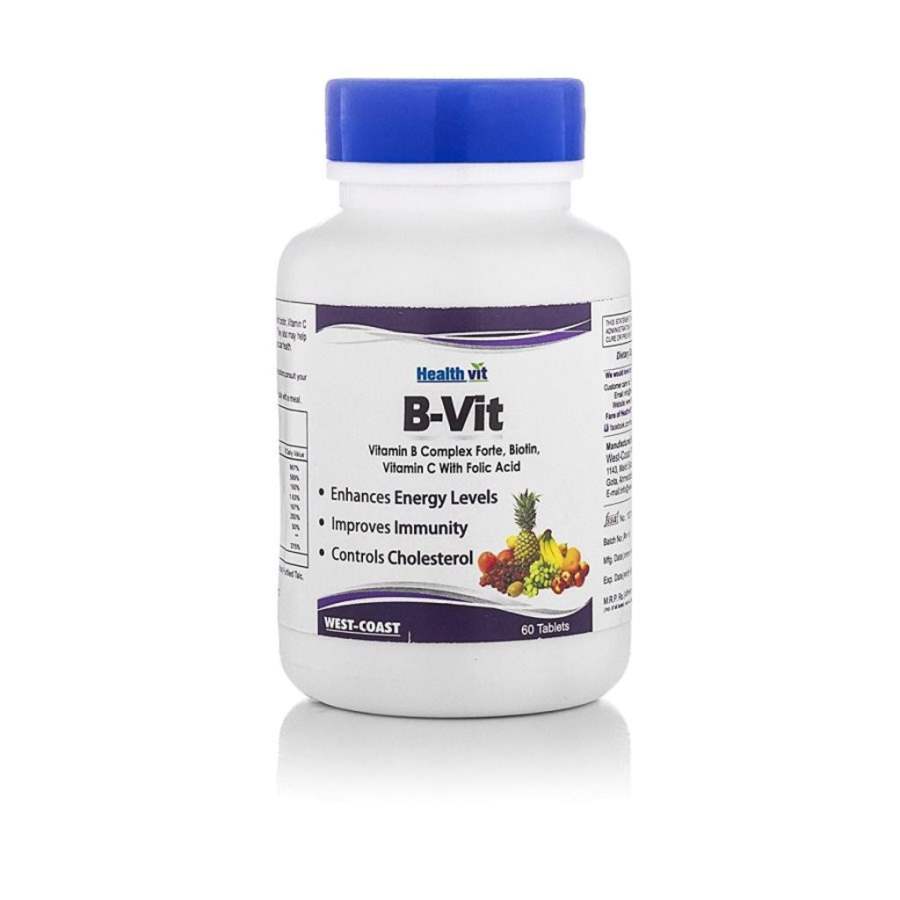 Buy Healthvit B - VIT Vitamin B Complex with Bioton, Vitmain C and Folic Acid online Australia [ AU ] 