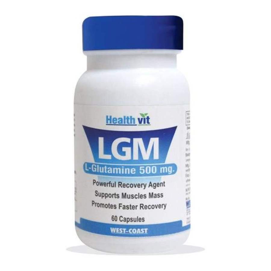 Buy Healthvit LGM L-Glutamine 500 mg For Mass Gain and Body Building online Australia [ AU ] 