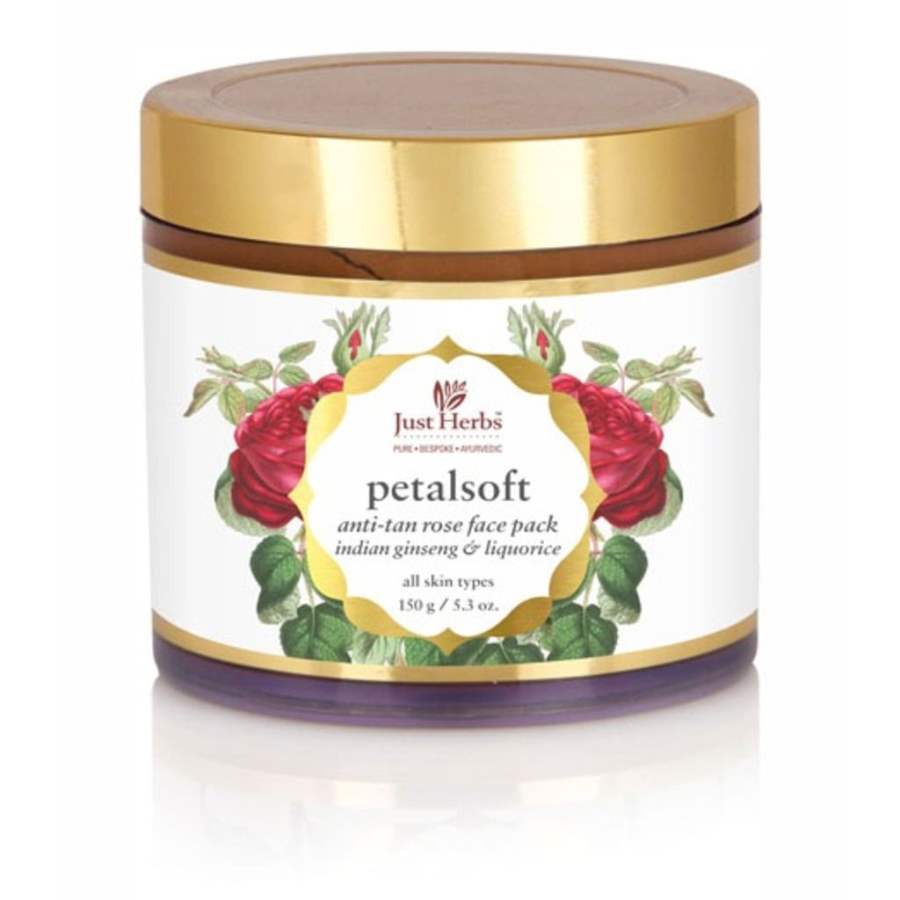 Buy Just Herbs Petalsoft Anti Tan Rose Face Pack online Australia [ AU ] 