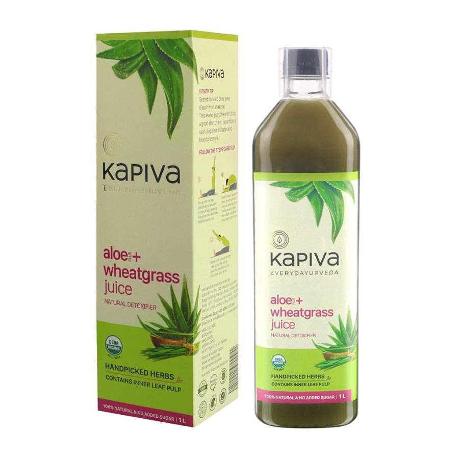 Buy Kapiva 100% Aloe Vera (USDA) + Wheatgrass Juice Natural Detoxifier ? No Added Sugar online Australia [ AU ] 