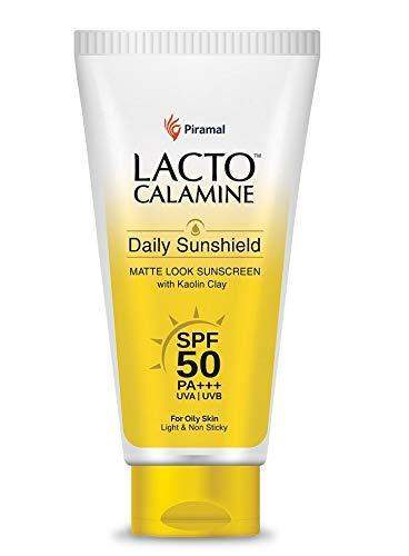 Buy Lacto Calamine Sunshield Matte Look Sunscreen SPF50 PA+++ for Oily or Acne prone skin, Paraben & Sulphate free online Australia [ AU ] 