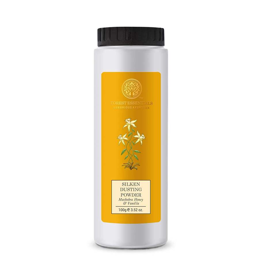 Buy Forest Essentials Silken Dusting Powder Mashobra Honey & Vanilla 100g (Talcum Powder) online Australia [ AU ] 