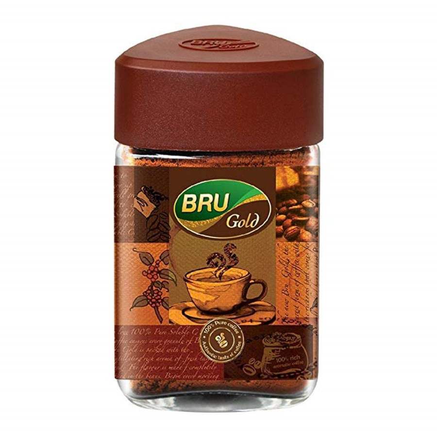 Buy Bru Gold Instant Coffee, 100% Pure Granulated Coffee, 100 g