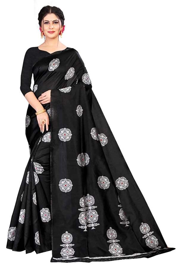 Buy Trinity Fashions Women's Banarasi Soft Lichi Silk Saree With Blouse Piece online Australia [ AU ] 