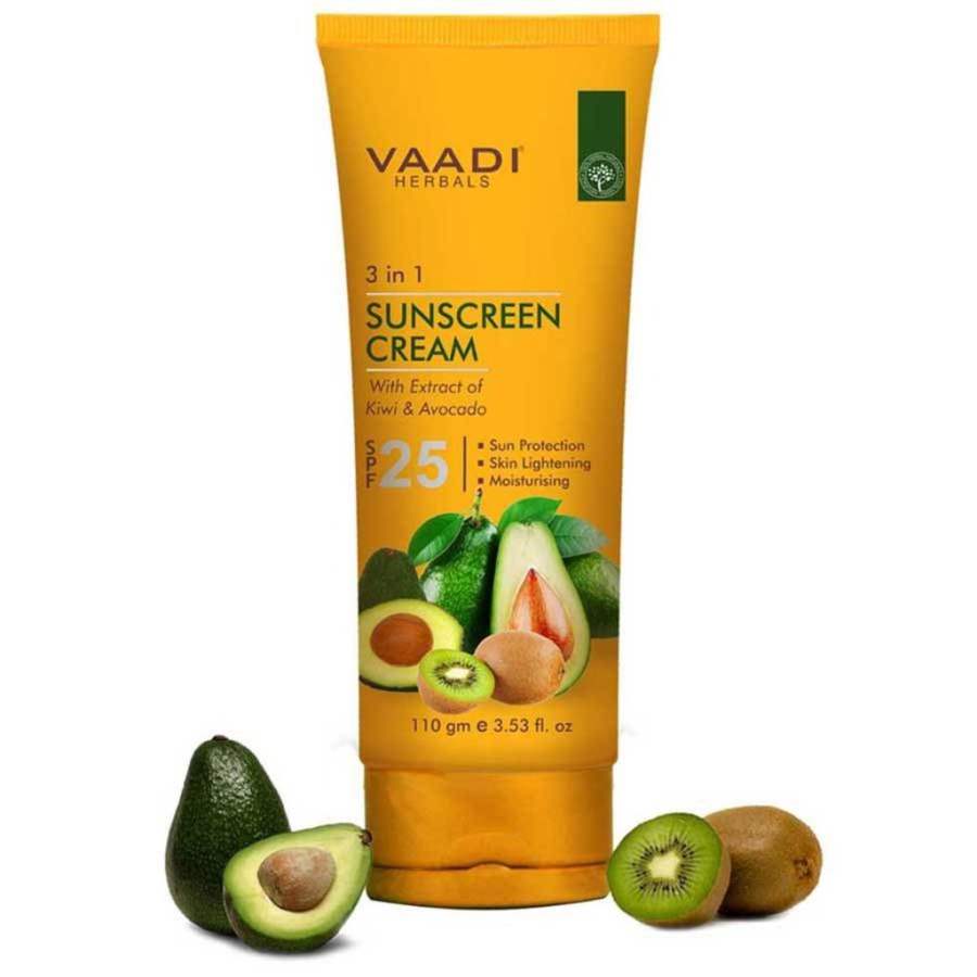 Buy Vaadi Herbals Sunscreen Cream SPF - 25 with Extracts of Kiwi and Avocado online Australia [ AU ] 