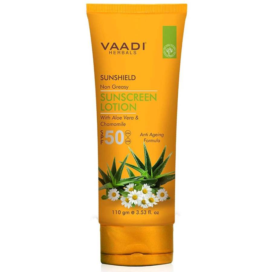Buy Vaadi Herbals Sunscreen Lotion SPF 50 with Aloe Vera and Chamomile online Australia [ AU ] 