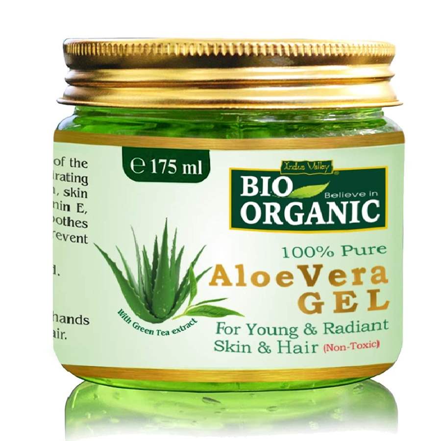 Buy Indus Valley Bio Non-Toxic Aloe Vera Gel for Acne, Scars 175ml online Australia [ AU ] 