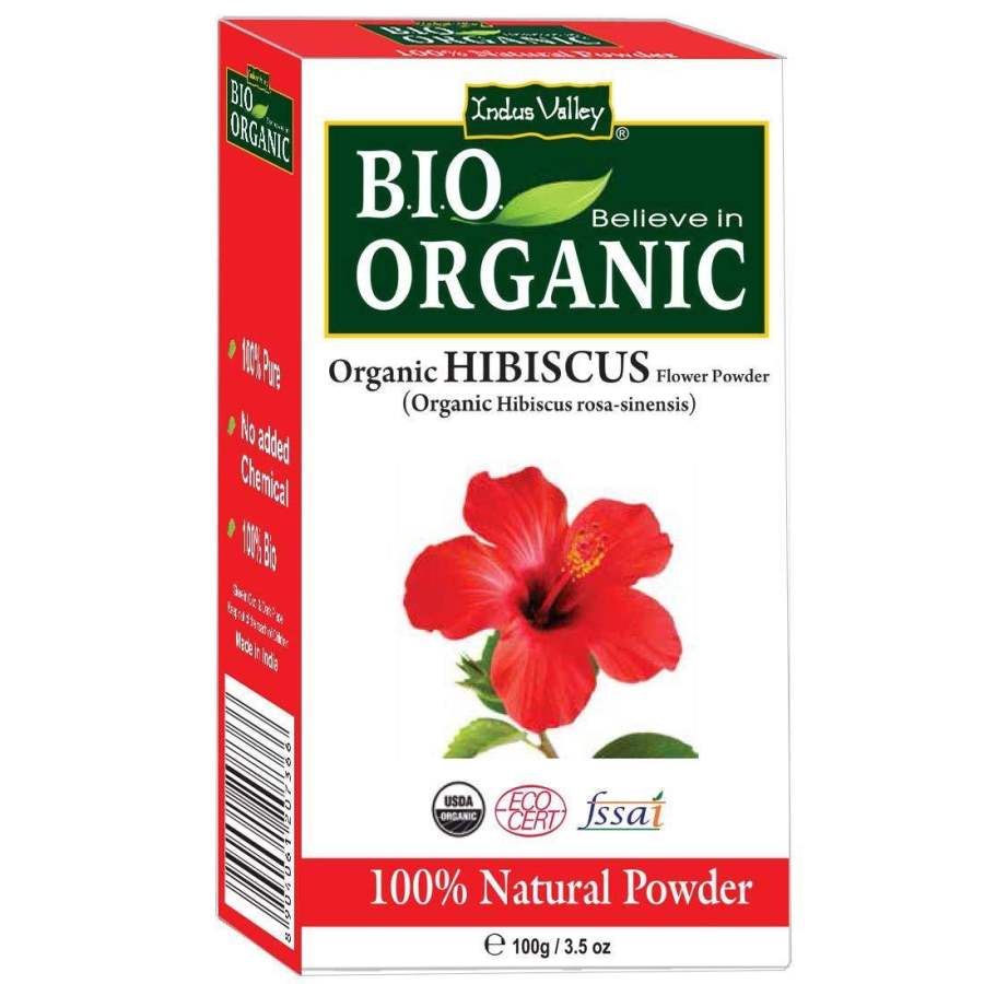 Buy Indus Valley Hibiscus Flower Powder For Hair Care & Face Pack - (100g) online Australia [ AU ] 