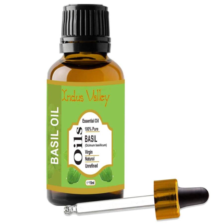 Buy Indus Valley Basil Essential Oil for Hair & Face Care (15ml) online Australia [ AU ] 