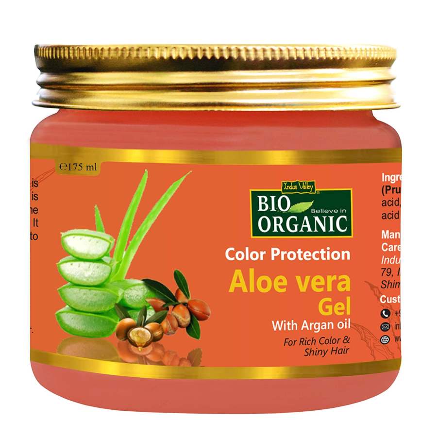 Buy Indus valley Color Protection Aloe Vera Gel With Argan Oil For Rich Colour & Shiny Hair  online Australia [ AU ] 